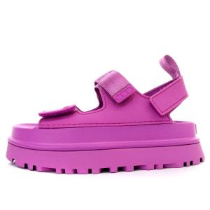 UGG australia ゴールデングロウ GoldenGlow サンダル プラットフォーム 厚底 ストラップ ベルクロ US5 22cm Mangosteen