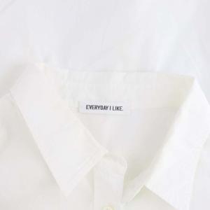 EVERYDAY I LIKE 22AW Cropped シャツ 長袖 コットン 白 ホワイト