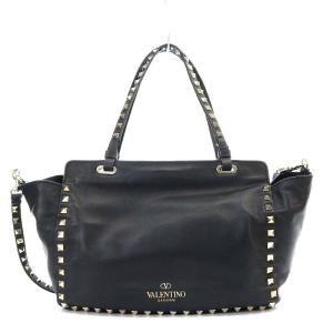 VALENTINO GARAVANI ロックスタッズ 2WAY ハンドバッグ ブラック
