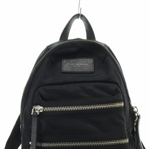 MARC JACOBS ナイロン リュックサック ロゴ 黒 ブラック
