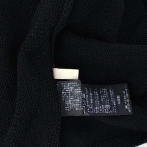 Plage 24SS テープヤーン ヨコアミボートネックニット セーター 長袖 ワイドスリーブ リネン混 黒 ブラック