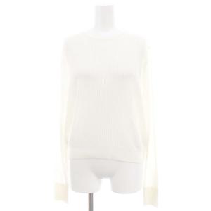 23SS Daintiness ニット セーター 長袖 プルオーバー リブ コットン 白 ホワイト