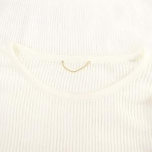 Deuxieme Classe 23SS Daintiness ニット セーター 長袖 プルオーバー リブ コットン 白 ホワイト