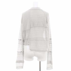 Y's 23SS asymmetric-shape Knitted Cardigan カーディガン ニット クロップド 長袖 2 グレー