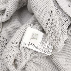 Y's 23SS asymmetric-shape Knitted Cardigan カーディガン ニット クロップド 長袖 2 グレー