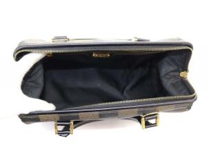 ぺカン ブロックチェック ミニボストンバッグ ハンドバッグ PVC レザー