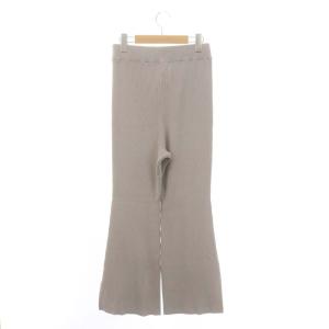 L'Appartement Slit Knit Pants ニットパンツ リブ フレア イージー 34 グレージュ