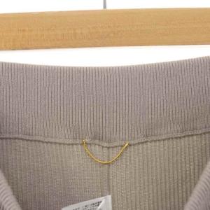 L'Appartement Slit Knit Pants ニットパンツ リブ フレア イージー 34 グレージュ