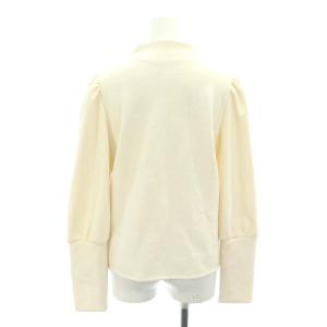Ameri VINTAGE 22AW 2WAY PUFF SLEEVE BOUCLE トップス カットソー ハイネック 長袖 F 白 ホワイト