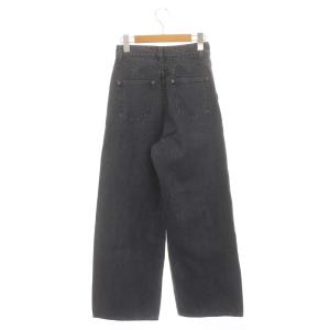 SNIDEL 24SS ラインストーンデニムパンツ ワイド タック 0 グレー
