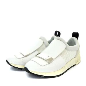 Sergio Rossi SR1 RUNNING メッシュ レザー ファブリック スニーカー 34 21cm 白 ホワイト A80840