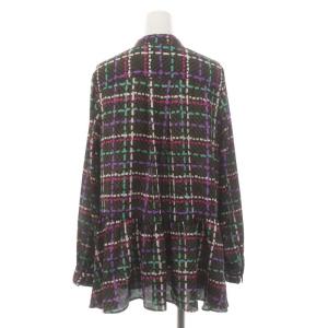 Grace Class 23AW ヘリンボーンチェックシャツ プルオーバー 長袖 36 茶 黒 マルチカラー