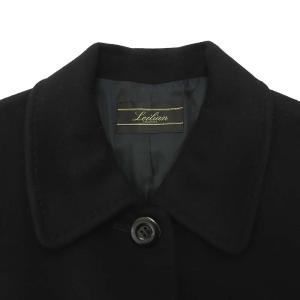 Leilian カシミヤ100% ロングコート アウター 13+ 黒 ブラック
