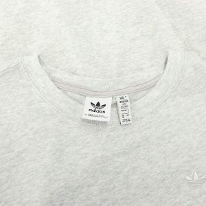 adidas Originals 23SS プレミアム エッセンシャルズ ワンピース マキシ ロング 半袖 ロゴ刺繍 L グレー