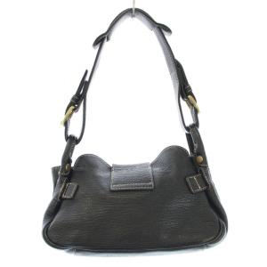 TOFF&LOADSTONE UNITED ARROWS タンニンゴートMINI ワンショルダーバッグ ハンドバッグ レザー 金具 黒 ブラック 1732-599-4074