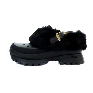 STELLA McCARTNEY クロックス サンダル フェイクファー プラットフォーム 36 23cm 黒 ブラック