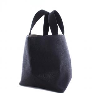 Hervé Chapelier 827GG 舟型トートM ハンドバッグ コーテッドキャンバス ブラック