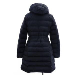MONCLER FLAMMETTE ダウンコート ロング フード収納 ナイロン  0 ネイビー