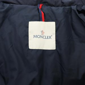 MONCLER FLAMMETTE ダウンコート ロング フード収納 ナイロン  0 ネイビー