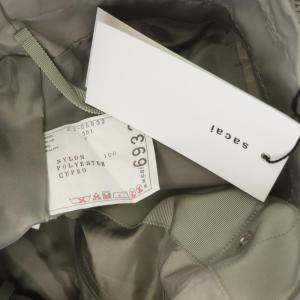 sacai 23SS Nylon Twill Skirt プリーツ ラップ調 Aライン ロング 2 グレー