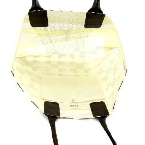 FURLA ゴールド トートバッグ 保存袋付き トートバッグ ショルダーバッグ トンボ柄 メッシュ 白 ホワイト