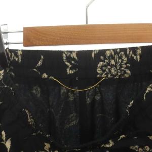 L'Appartement 22SS Hibiscus Print Pants ハイビスカスプリントパンツ ストレート 36 黒 ブラック