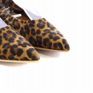 Deuxieme Classe 取扱 BRENTA ブレンタ LEOPERD ポインテッドパンプス フラットシューズ ヒョウ柄 レオパード 37.5 24.5cm
