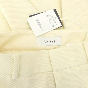 ANAYI 22AW ウールカルゼストレートパンツ ジッパーフライ 36 アイボリー