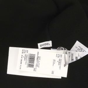 SNIDEL 23SS オープンショルダーフリルニットワンピース ミニ 長袖 ボトルネック F 黒 ブラック