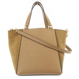 TORY BURCH MCGRAW DRAGONFLY マックグロー 22年製 カウレザー ショルダーバッグ ハンドバッグ 2way 茶色 ブラウン