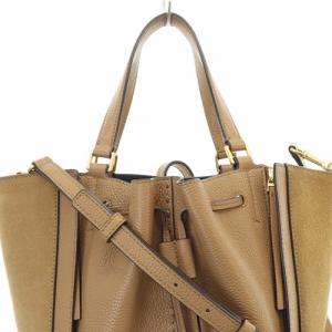 TORY BURCH MCGRAW DRAGONFLY マックグロー 22年製 カウレザー ショルダーバッグ ハンドバッグ 2way 茶色 ブラウン