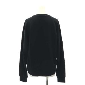 Maison Kitsuné 23AW SWEAT SHIRT FOX HEAD PATCH スウェット カットソー 長袖 ワンポイント刺繍 M 黒 ブラック