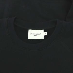 Maison Kitsuné 23AW SWEAT SHIRT FOX HEAD PATCH スウェット カットソー 長袖 ワンポイント刺繍 M 黒 ブラック