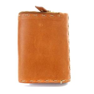 HENRY BEGUELIN WALLET NEW TANGRAM MAT BOVINE CUOIO ミニウォレット 財布 三つ折り レザー 茶色 ブラウン