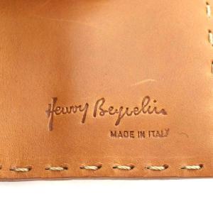 HENRY BEGUELIN WALLET NEW TANGRAM MAT BOVINE CUOIO ミニウォレット 財布 三つ折り レザー 茶色 ブラウン