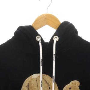 PALM ANGELS テディベア フーディ プルオーバー M ブラック