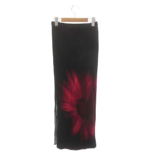 ISSEY MIYAKE IM12FG954 フラワープリントプリーツスカート タイト スリット 3 ピンク