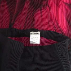 ISSEY MIYAKE IM12FG954 フラワープリントプリーツスカート タイト スリット 3 ピンク