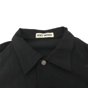 ISSEY MIYAKE ストレッチショートジャケット 薄手 2 黒 ブラック IM22FD015