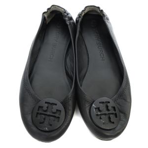 TORY BURCH ミニー トラベル バレエシューズ パンプス レザー 7.5 24.5cm 黒 ブラック