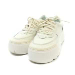 UGG australia Marin Mega Lace スニーカー プラットフォーム レザー 24cm 白 ホワイト 1137930