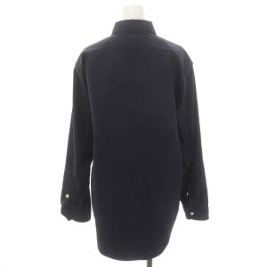 MADISONBLUE HAMPTON BACK SATIN SHIRT ダブルポケット シャツ 長袖 01 紺 ネイビー