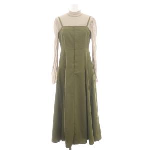 22SS LADY LAYERED JUMPER SKIRT ジャンスカ ジャンパースカート ロング マキシ丈 シアーカットソー