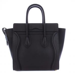 CELINE ラゲージ マイクロショッパー トートバッグ ハンドバッグ ダークブラウン