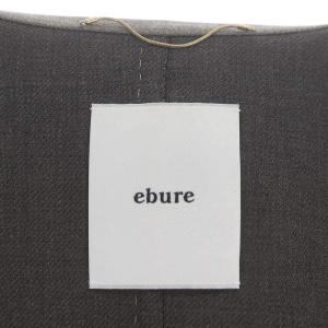 ebure 23AW ライトウールリバーコート ロング チェスター ダブル 五分袖 ベルト付き 36 グレージュ