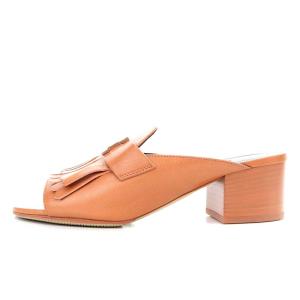 HERMES アルマ サンダル ミュール フリンジ H金具 36 ブラウン