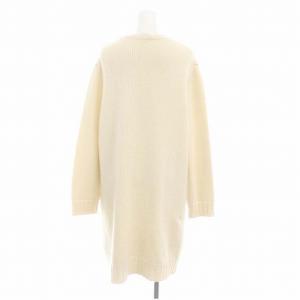 VALENTINO ウールニットワンピース 膝丈 長袖 L アイボリー