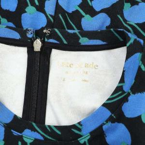 kate spade new york Poetic Floral Ponte Dress ワンピース ひざ丈 長袖 袖フレア 総柄 L マルチカラー