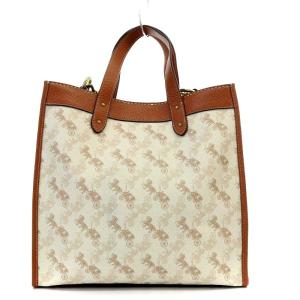 COACH フィールド トート ウィズ ホース アンド キャリッジ プリント アンド キャリッジ バッジ トートバッグ ショルダーバッグ