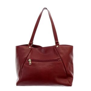 russet トートバッグ 型押し レザー 赤 レッド